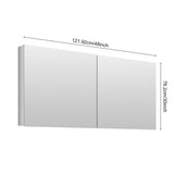 48'' W x 30'' H Surface Frameless Mirror Medicine, Beveled Mirror Edges Bathroom Medicine W2287P249193