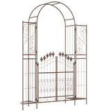 Steel Garden Arch with Gate 11057646