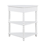 33.8'' Small Triangle Table, Wood Side Table for Small Spaces/ Living Room, 3 Tier End W1202P155410