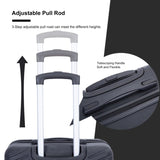 ZNTS luggage 4-piece ABS lightweight suitcase with rotating wheels, 24 inch and 28 inch with TSA lock, W284P149247