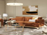 Knox 84" Modern Farmhouse Sofa, Burnt Orange Performance Velvet B2719P280171