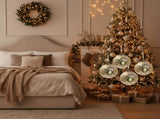 6PCS Set Christmas Ball Ornaments 3.9" Glass Hanging Balls for Tree Decor Holiday Party Set FBA 95151173
