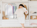 5 Pack Hanging Garment Bags, 60.23in Long PEVA & Non-woven Clothes Storage Covers, Transparent 81461503