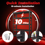 87 "H heavy-duty storage rack, five layer adjustable metal shelf, suitable for tool rooms, garages, 02599831