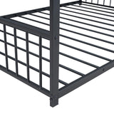 Full Size Metal House Bed, Black MF305893AAB