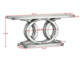 55 Inch Geometric Entryway Console Table, Modern Living Room Accent Table 09287889