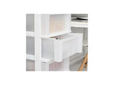 4-Drawer Narrow Plastic Storage Drawer Cart with Organizer Top, White 97508809