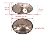 9 Notes Gold Solid Color Handpan Drum Steel Percussion Instrument 07071118