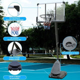 ZNTS Use for Outdoor Height Adjustable 7.5 to 10ft Basketball Hoop 44 Inch Backboard Portable Basketball 29281952