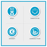 Cotton 6 Piece Bath Towel Set B03599332