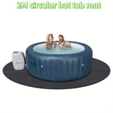 ZNTS 80 Inch Diameter Round Hot Tub Mat, Extra Large Inflatable Hot Tub Pad, WSlip-Proof Backing, 44525460