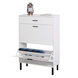 Shoe Cabinet, Freestanding Shoe Rack Organizer with Drawers & Metal Legs, Modern Shoe 14285067