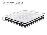 12 Inch Queen Size Breathalle Cool Cover Oekotex-100 Memory Foam Individual Pocket Spring Hybrid W3017P301129