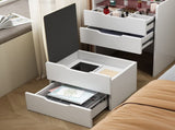 (60cm)3 in 1 Vanity Desk with Plip Top Mirror,Small Make Up Vanity Set with Visible Glass W2641P192314