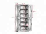 Freestanding 4-Door Kitchen Pantry Cabinet, Large Storage with Adjustable Shelves & Doors 88578054