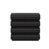 8 Drawer Dresser for Bedroom, Black Dresser No Handle, Modern 8 Chest of Drawers with Wide Storage W757P235733