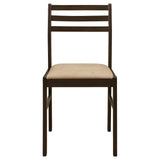 Cappuccino and Tan 3-piece Dining Set with Drop Leaf B062P145671