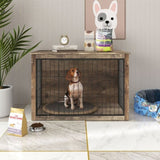 Dog Crate Furniture ,Wooden Dog Crate with Double Doors, Dog Furniture, Indoor Dog Kennel, W331P225794