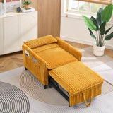 Yellow comfortable chair for Small apartment Bedroom space Balcony Small sofa bed Lazy Small sofa W1658P290465