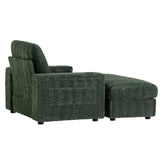 42" Oversized Chaise Lounge Indoor,Faux Rabbit Fur Sofa Bed with Storage Ottoman and N723P232726F