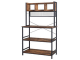 5-Tier Kitchen Bakers Rack with 10 S-Shaped Hooks and 3 Cubes , Industrial Microwave Oven Stand, 93611055