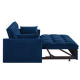 4 in1 Loveseat Sofa Bed Armrests & Storage Pockets, Multi-Function Tufted Pull-out Sofa Bed W2186P166129