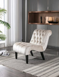 COOLMORE Modern Velvet Armless Accent Living Room Chair / Leisure Chair,Upholstered Fabric Button W39550129