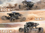 2026 2 Batteries 110 46cm Rock Crawler Rechargeable Off Road Truck 6WD , Metal Shell LED Headlights 18308485