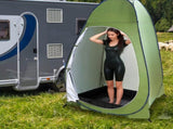 Foldable Camping Shower Pan, 41" Portable Shower Base with Drainage Pipe, Collapsible Outdoor Shower 30340231