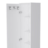 Laska 70" Tall Storage Cabinet Broom Closet with Broom Hangers,and Four Shelves B200P239805