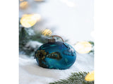 Set of 4 Glass Christmas Ball Ornaments with Glitter and Painting Design by Riccardo Tree Decor 39170260
