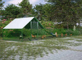 26'Lx6.7'Wx6.6' ft Large Metal Chicken Coop, Walk-in Chicken Run, Galvanized Wire Poultry Chicken 52180242