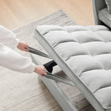 Modern Velvet Loveseat Futon Sofa Couch w/Pullout Bed,Small Love Seat Lounge Sofa w/Reclining W1359P304807