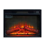 ZNTS 23" Electric Fireplace, 3DInfrared Black Fireplace Electric Insert Heater, with IR Remote Control, 92000032