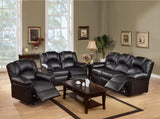 New Contemporary Motion Sofa 1pc Couch Living Room Furniture Black Bonded Leather B011P205231