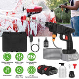 Cordless Pressure Washer 400PSI, 300W Portable Power Washer with 2 Nozzles & Foam Bottle, 1200mAh 90097827