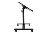 Four-Wheel Multifunctional Flat Surface Lifting Computer Desk Black 12535669
