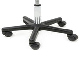 Round Shape Plastic Adjustable Salon Stool with Back Black 42012977