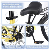 Single Speed Bicycles 26"Inch,Steel Frame, Wide Wheels for Stability, Rear Coaster Brakes,Multiple 90800839