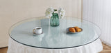 Tempered clear glass top.120CM W234P192020