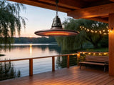 1500W Infrared Outdoor Heater with Remote Control Brown 49991775