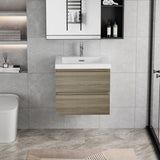 30" Floating Bathroom Vanity with Sink, Modern Wall-Mounted Bathroom Storage Vanity Cabinet with W1573P152697