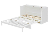Full Size Murphy Bed with Large Drawers,White N708P336203K