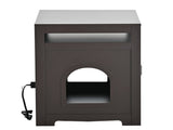 Litter Box Enclosure, Cat Litter Box Furniture with Hidden Plug, 2 Doors,Indoor Cat Washroom Storage 54231730