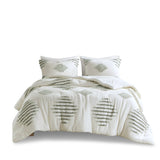 King/Cal King 3 Piece Cotton Blend Chenille Comforter Set B035128815