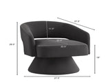Modern Swivel Barrel Chair, Upholstered Velvet Round Accent Chairs,360 Degree Comfy Swivel Chair W2186P178773