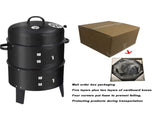 Outdoor double-layer grill, charcoal wood fired braising and smoking stove 67537231