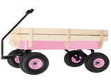 Heavy Duty Steel Wooden Side Support Cargo Wagon with 10" All-Terrain Air Tires, Up to 220lb Load 30579157