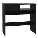 Vizcaya Home Office Set, Single Drawer, Keyboard Tray,Bookcase -Black B20092121