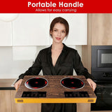 7000W Double Burner Electric Cooktop 110V, 2x3500W Rapid Heating Hot Plate with 4 Preset Modes 00759655